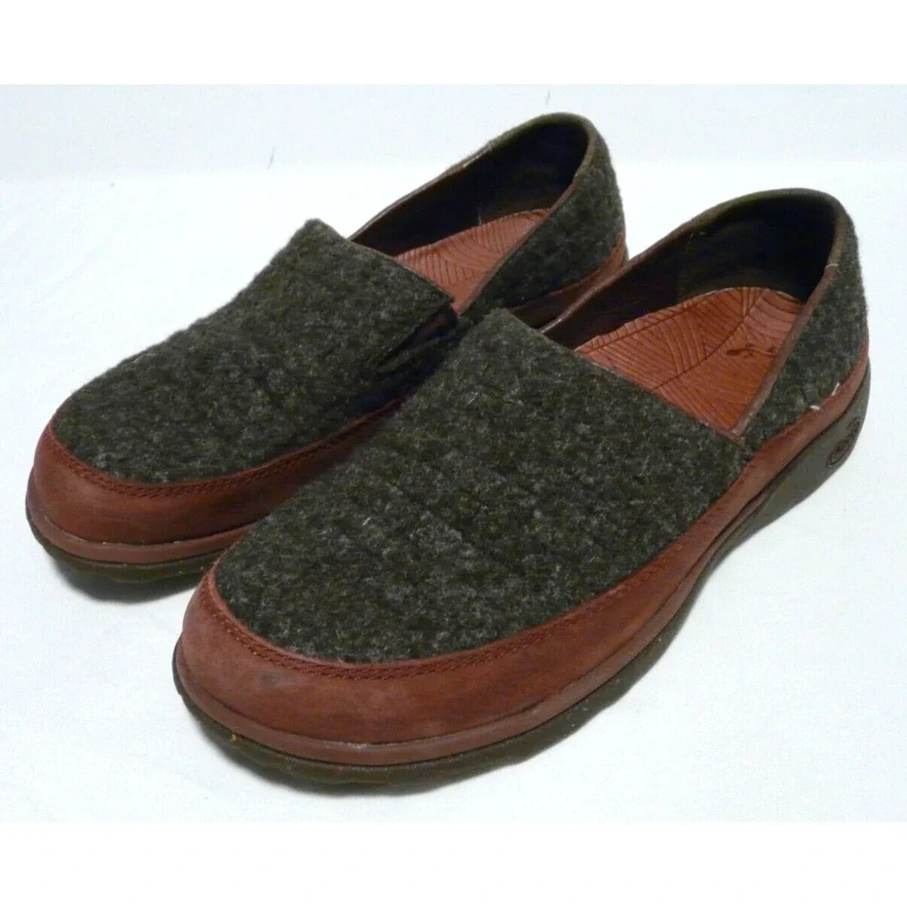 Chaco Womens 7 Sloan Baker Chocolate Wool‎ Leather Slip On Casual Shoes J105804